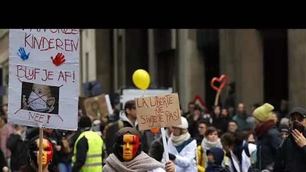 Belgique : nouvelle mobilisation contre les mesures anti-Covid à Bruxelles