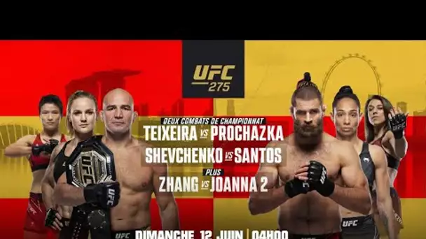 UFC 275 : Deux légendes mettent leur ceinture en jeu (Teixeira v Prochazka et Shevchenko v Santos)