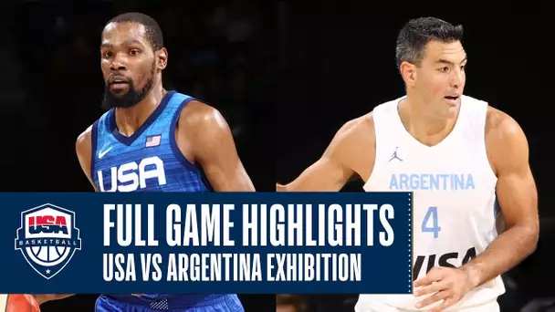 USA vs. Argentina EXHIBITION | FULL GAME HIGHLIGHTS | JULY 13, 2021