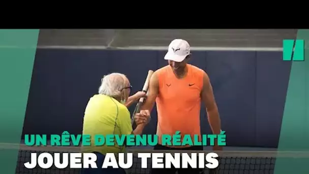 À 97 ans, il joue enfin au tennis face à son idole Rafael Nadal