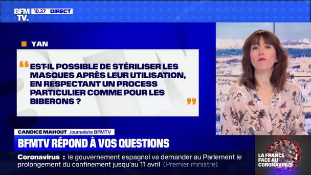 Est-il possible de stériliser les masques après leur utilisation ?