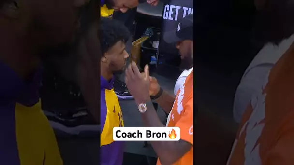 LeBron James coaches up Bronny in Phoenix! 📢📝|#Shorts