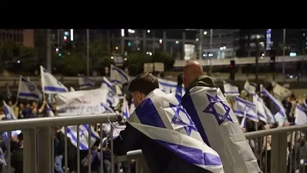 Isra¨ël : Manifestation en faveur du gouvernement à Tel Aviv