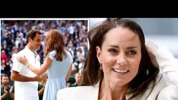 Kate a stupéfié les fans royaux lorsqu'elle a enfreint le protocole pour embrasser Roger Federer TRO