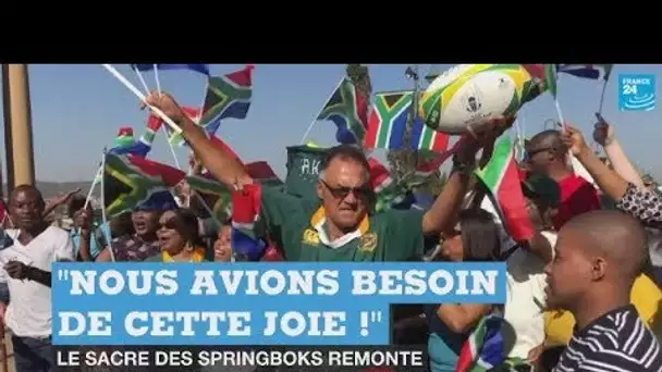 "Nous avions besoin de cette joie !" : les Sud-Africains célèbrent leurs champions du monde de rugby