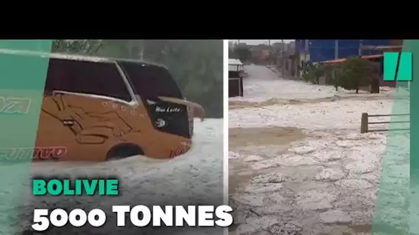 En Bolivie, une tempête de grêle transforme les rues en rivière de glaceEn Bolivie, une tempête