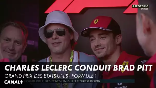 Charles Leclerc chauffeur de Brad Pitt !  - Grand Prix des États-Unis - F1