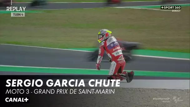 La chute de Sergio Garcia - Grand Prix de Saint-Marin - Moto 3