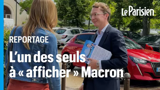 Paul Midy, l'un des rares candidats Renaissance à faire apparaître Macron sur son affiche de campagn