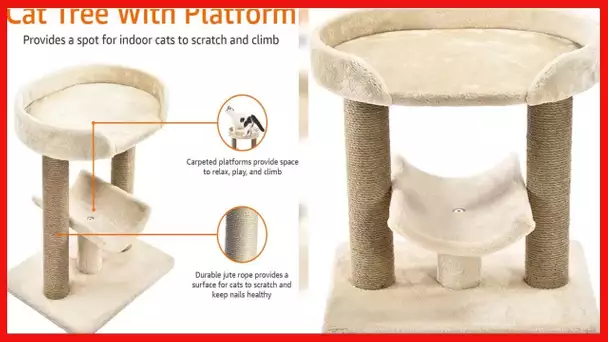 Amazon Basics Cat Tree with Platform, Scratching Posts