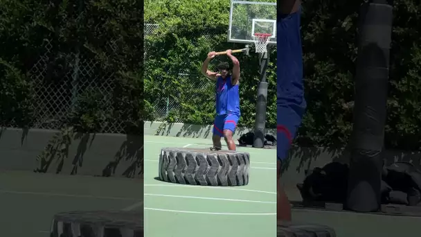 "I didn't know I was that strong!" 🤣Reigning #KiaMVP Joel Embiid showing the 💪| #Shorts