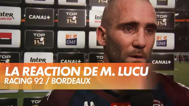 La réaction de Maxime Lucu après la victoire de l'UBB - Racing 92 / Bordeaux