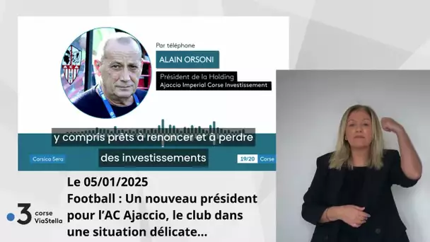 05.01.2025 Un nouveau président pour l'AC Ajaccio, le club dans une situation délicate...