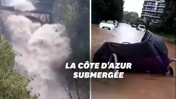 Les images impressionnantes des intempéries dans le Var et les Alpes-Maritimes