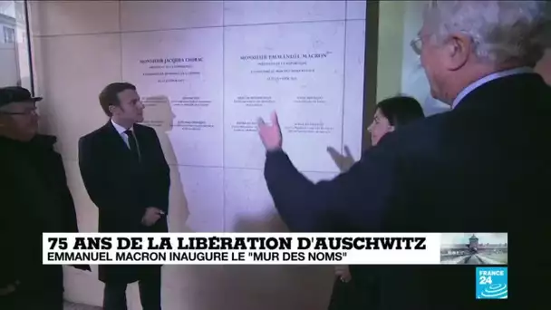 75 ans de la libération d'Auschwitz : Emmanuel Macron inaugure le "mur des noms"