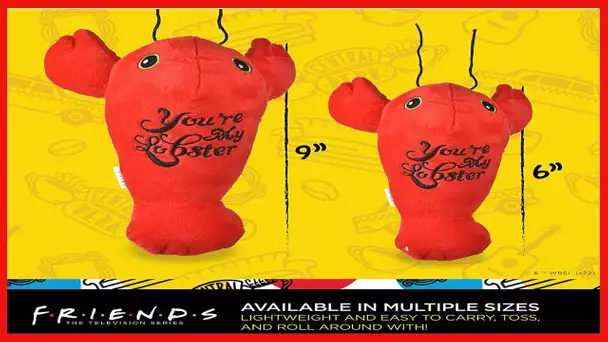 Friends the TV Show WB Friends: 9" Lobster Plush Squeaker Dog Toy | 9” Friends Lobster Plush Squeake