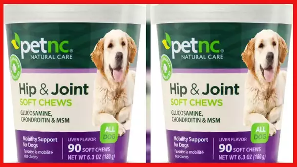 PetNC Natural Care Hip and Joint Soft Chews for Dogs, 90 Count