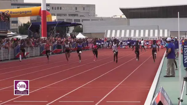 Dijon 2013 : Finale 100 m Juniors F (Derisha Jeffers en 12&#039;&#039;08)