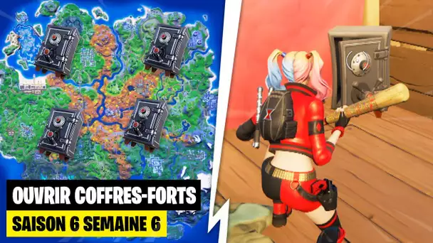 "OUVRIR LES COFFRES-F0RTS" ! EMPLACEMENT DES COFFRES-FORTS SUR FORTNITE ! (FORTNITE DEFIS SEMAINE 6)