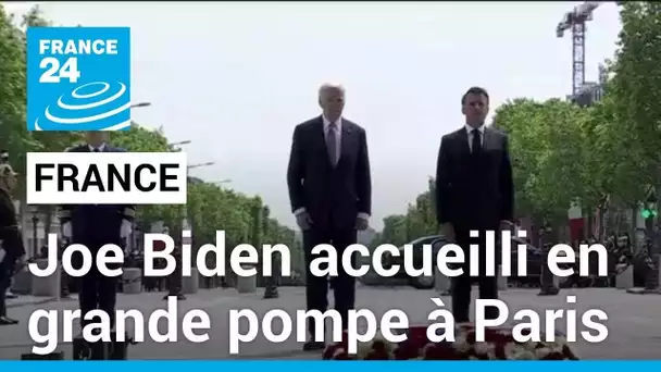 Joe Biden accueilli en grande pompe à Paris : la flamme du soldat inconnu ravivée • FRANCE 24