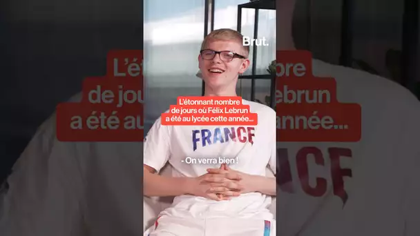 Le nombre de jours où Félix Lebrun a été au lycée cette année… 😅 (interview dispo sur notre chaîne)