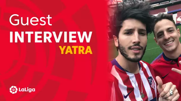 Sebastián Yatra sorprende a su compatriota Santi Arias en el Wanda Metropolitano