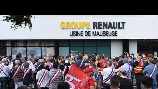 Manifestation à Maubeuge contre le plan de restructuration de Renault