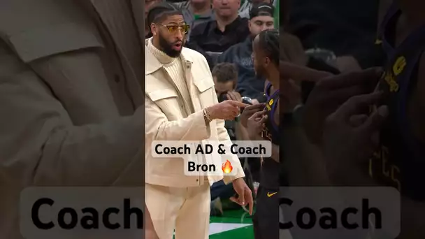 Anthony Davis & LeBron James Help Coach Up The Lakers In Boston! 👀🔥| #Shorts