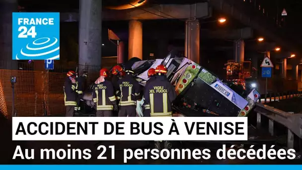 Accident de bus à Venise : l'hypothèse d'un malaise du chauffeur envisagée • FRANCE 24