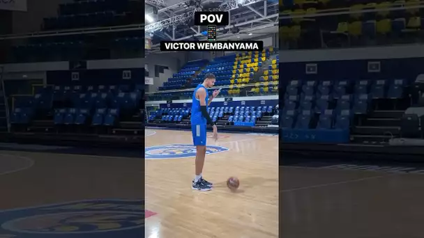 Wemby's POV of a basketball court! 🏀👀 | #Shorts