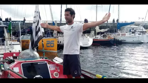 "Des moments uniques" : le rameur Guirec Soudée revient sur sa traversée de l'Atlantique