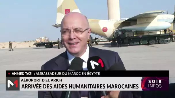 Aéroport d’El Arich: Arrivée des aides humanitaires marocaines