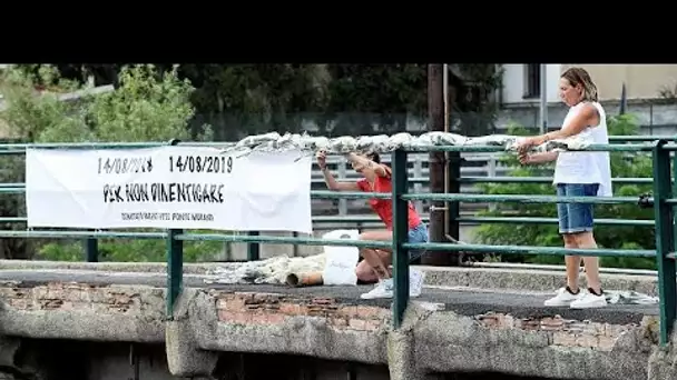 Un an après l'effondremnt du pont de Gênes, l'Italie commémore les victimes