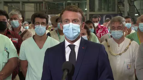 Emmanuel Macron: "Je ne crois pas qu'il y ait grande efficacité à manifester contre le virus"