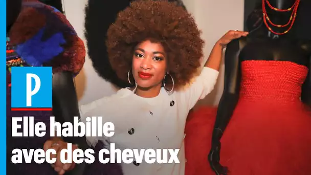 Elle crée des vêtements avec des cheveux