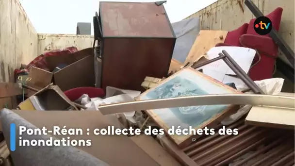 Pont-Réan : collecte des déchets des inondations