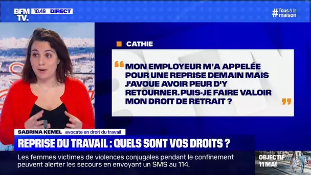 Mon employeur m'a appelé pour une reprise du travail, puis-je faire valoir mon droit de retrait ?