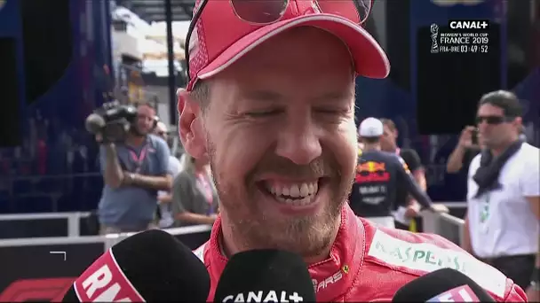 Vettel en français : "Félicitation à Charles"
