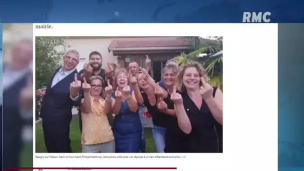 Des doigts d'honneurs par les nouveaux élus: le selfie du scandale à Balagny sur Thérain