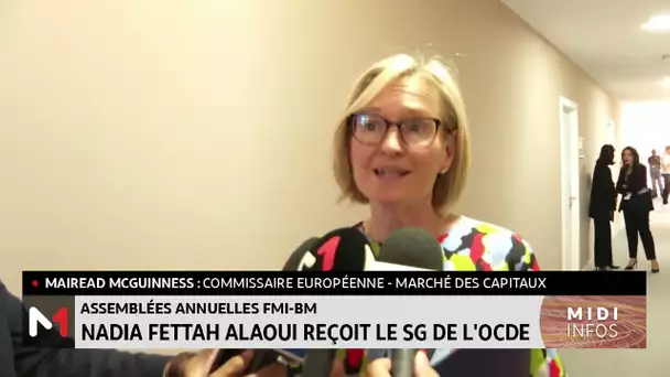 Assemblées annuelles FMI-BM : Nadia Fettah Alaoui reçoit la SG de l'OCDE