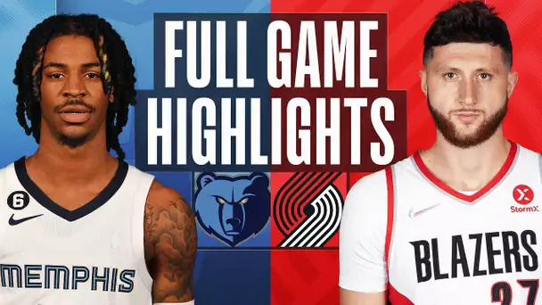 GRIZZLIES at TRAIL BLAZERS | NBA FULL GAME HIGHLIGHTS | November 2, 2022