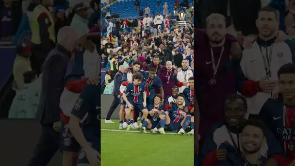 Players, trophy and fans 🫶 #trophéedeschampions #football #psg