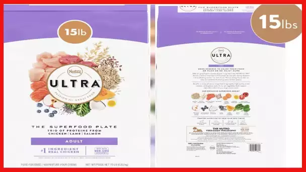 NUTRO ULTRA Adult High Protein Natural Dry Dog Food with a Trio of Proteins from Chicken, Lamb