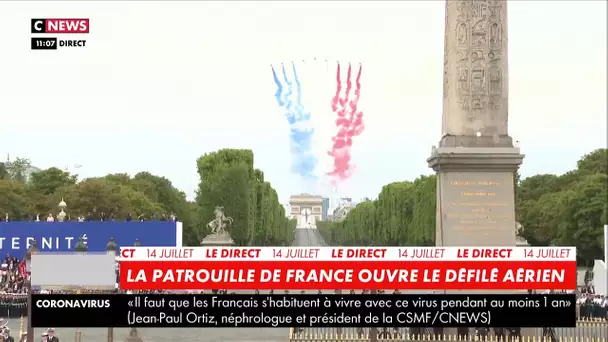 14 juillet : la patrouille de France ouvre le défilé aérien