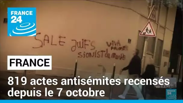 France : montée de l'antisémitisme avec 819 actes recensés depuis le 7 octobre • FRANCE 24