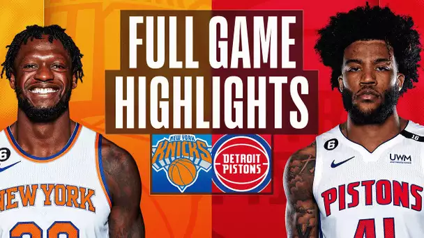 KNICKS at PISTONS | FULL GAME HIGHLIGHTS | January 15, 2023