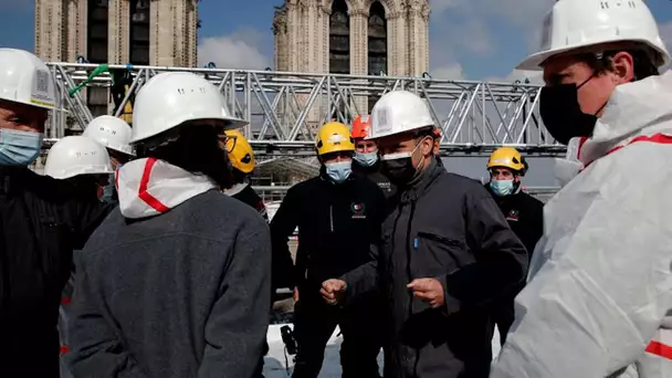 Emmanuel Macron à Notre-Dame : « un travail immense a été accompli »