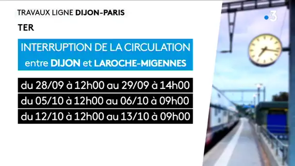 SNCF : le trafic entre Paris et Dijon interrompu plusieurs week-ends pour des travaux