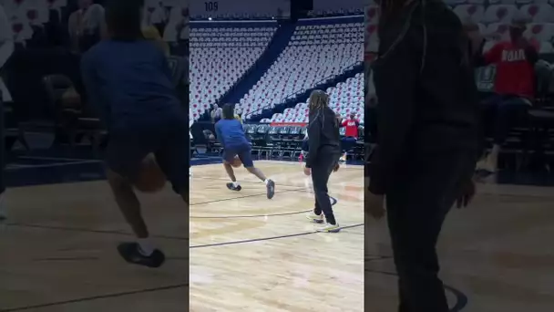 Warm-Up With Pelicans Assistant Coach T-Spoon! | #shorts