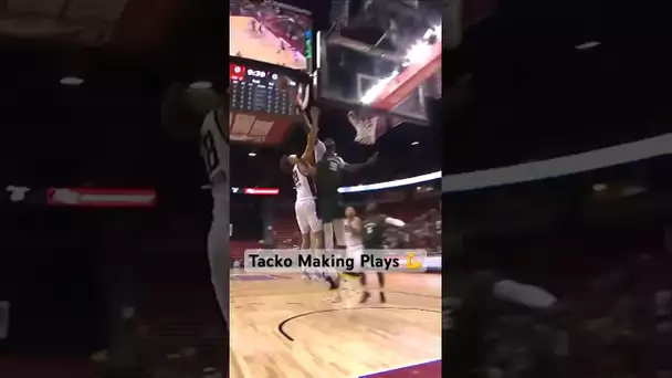 Tacko Fall is HOOPING ‼️ The Fadeaway & Block 👀 | #Shorts